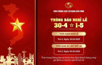 Thông báo lịch nghỉ lễ Giải phóng Miền Nam 30/4 và Quốc tế lao động 1/5