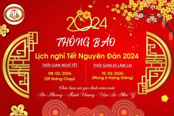 Thông báo lịch nghỉ Tết Nguyên Đán 2024